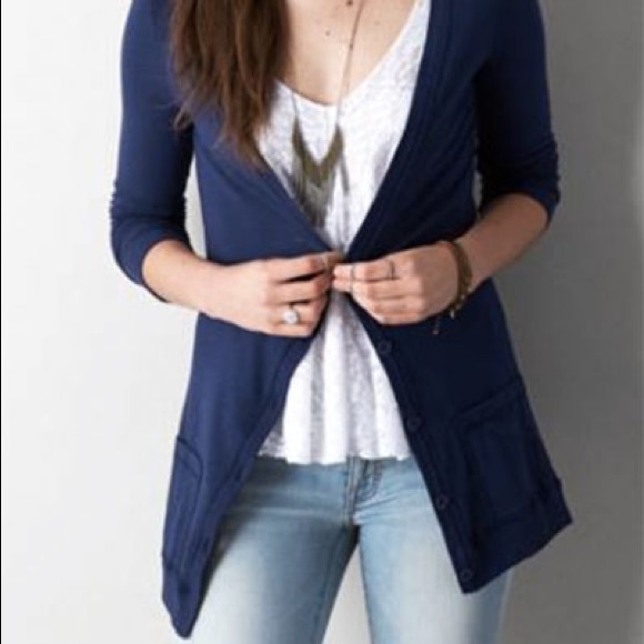 American Eagle Outfitters Sweaters - Navy American Eagle Boyfriend Cardigan